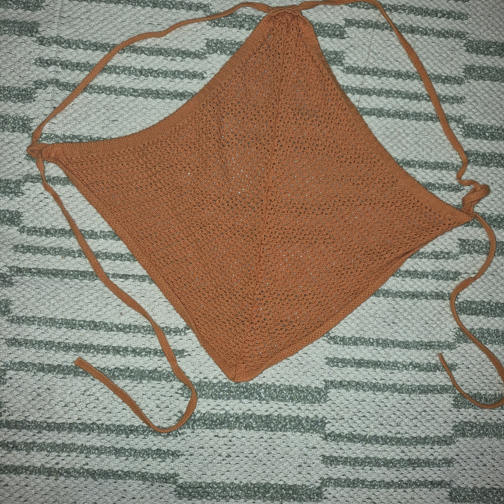 Free People Terracotta Crochet Halter